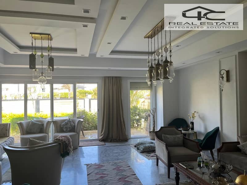 استلم توين هاوس فورى و متشطب بالكامل علي فيو واسع لاند سكيب في كمبوند هايد بارك التجمع الخامس في اميز لوكيشن في المرحله hyde park new cairo 0