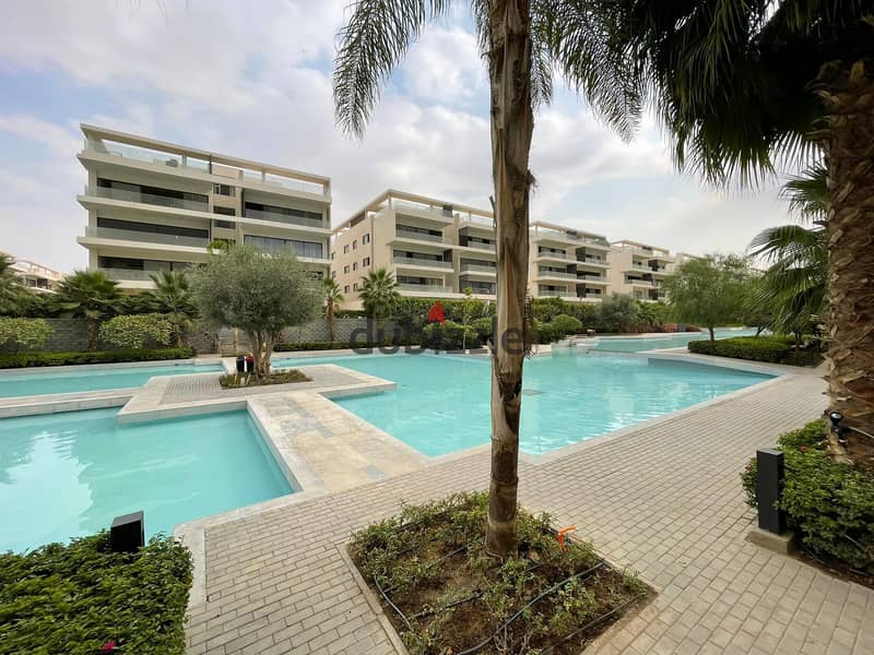 شقة للبيع متشطبة في كمبوند ليك فيو بالتكييفات  موقع مميز 2 نوم   144 متر Compound Lake View Residence 0