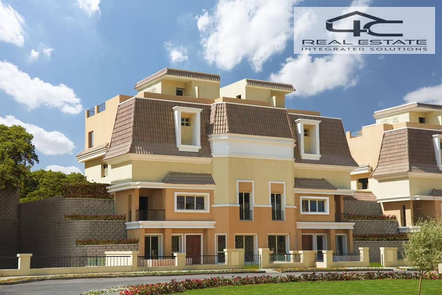 فيلا كورنر باكبر مساحه واقل سعر 295 متر ومساحه الجاردن 245 متر للبيع 4 غرف نوم في كمبوند سراي مدينه المستقبل بأقل سعر في السوق. Sarai mostakbal city 0