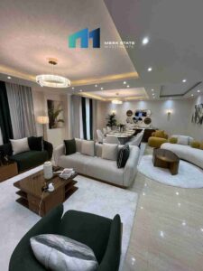 11,500,000 ج.م شقة للبيع استلام فوري متشطبة بالكامل ومفروشة بالفرش والاجهزة والتكيفات والمطبخ بالقرب من الجامعة الامريكية وشارع التسعين الجنوبي