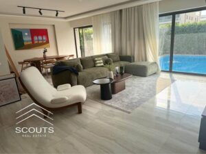 3,000,000 ج.م بسعر 3 مليون فقط امتلك فوري 3 غرف نوم للبيع في القاهرة الجديدة كمبوند المقصد Al Maqsad New Capital City تشطيب كامل سوبر لوكس فيو بحري ع الجاردن