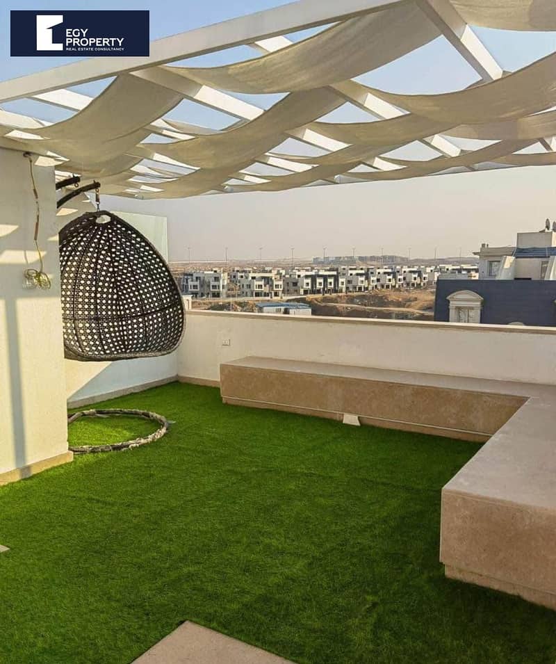 شقة للبيع  مع روف جاهزة للسكن في  ماونتن فيو هايد بارك  القاهرة الجديدة 0