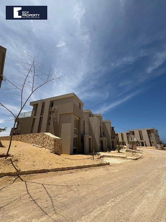 شاليه للبيع مباشر علي البحر تشطيب كامل في مرسي باغوش الساحل الشمالي 0