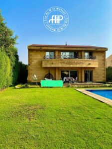 45,000,000 ج.م فيلا كبيرة للبيع بموقع مميز جدًا في الربوة – إطلالة على الجولف وحمام السباحة