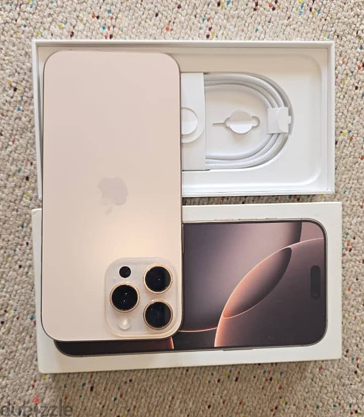 iPhone 16 Pro max  100% بطارية Dessert مفعل قبل  2025 زيرو ضريبه 256 0