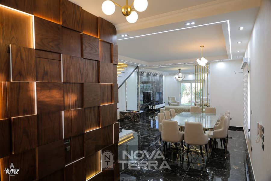 فيلا مفروشه للايجار الشهري   ماونتن فيو شيل اوت بارك   مساحه 300 متر 0