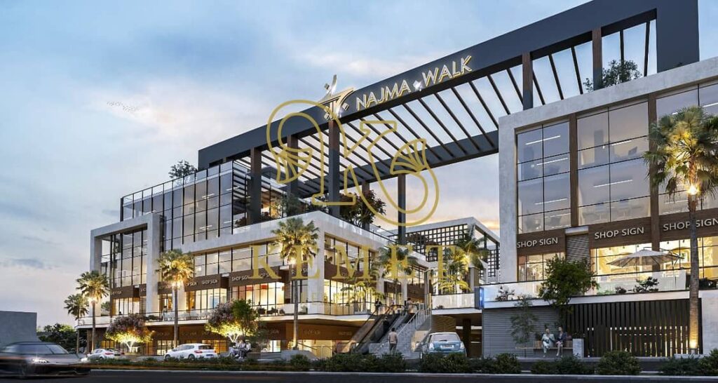 محل 453 م ارضي اول و ثاني يصلح جيم او بنك او محل كبير استلام 3 سنين NAJMA WALK استثمار وتشغيل 1000% 90 الشمالي طريق النصر القرنفل فيلات  التجمع الخامس 0