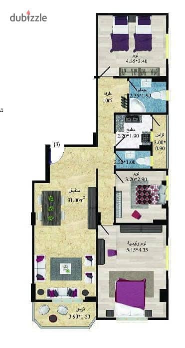 استلام فوري بسعر لقطة 137 متر دور ثاني امامي 0