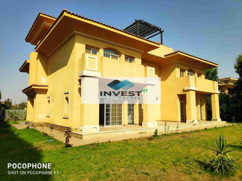 فيلا ستاند الون نموزج B ( القصر ) للايجار قانون في مدينتي علي الجولف مباشره بالقرب من اوبن اير مول 0