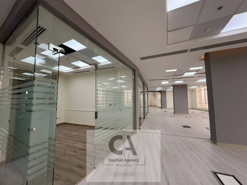 مكتب إداري 658م متشطب بالكامل بالتكييفات – انتقال سهل وباص للموظفين _ التجمع الخامس 0