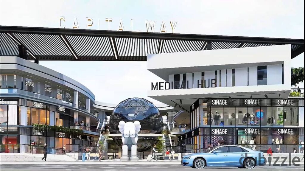 مطعم وكافيه للبيع 25.65م the capital way mall على طريق السويس مباشرة على بعد دقائق من مدينتى و الشروق وامام العاصمة الادارية مدينة بدر badr city 0