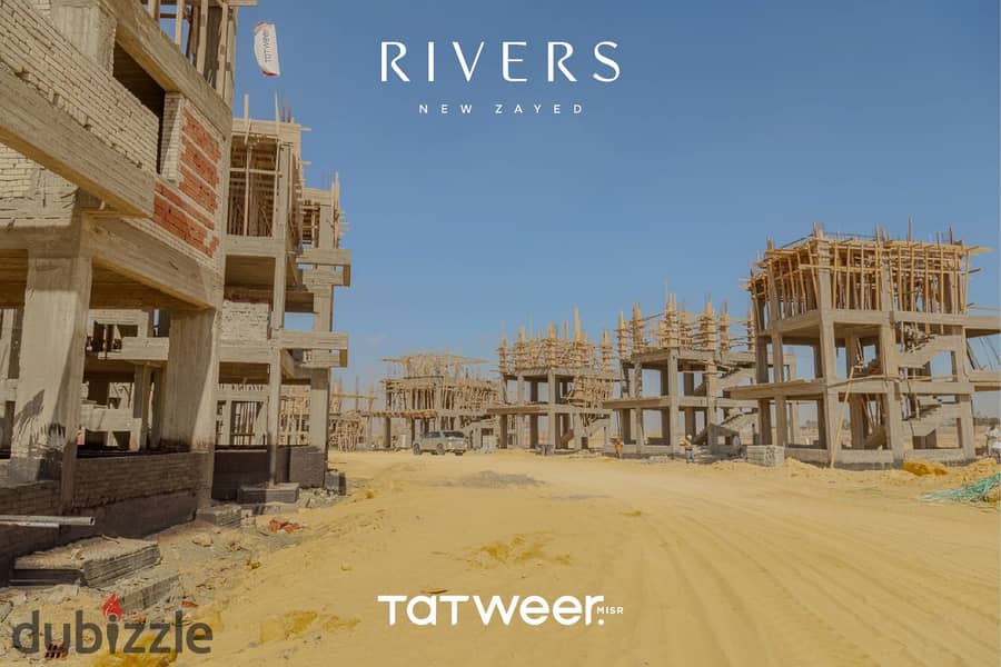 فيلا توين هاوس للبيع كمبوند ريفرز نيو زايد تطوير مصر اقل سعر ف الماركت استلام 2026 0