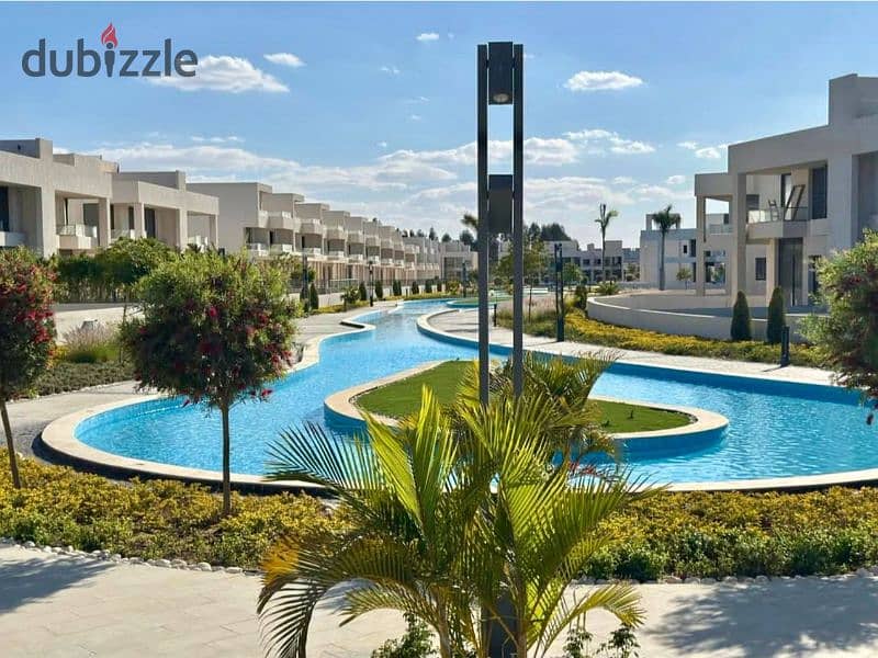 فيلا توين هاوس اميز لوكيشن ف الكمبوند استلام 2026 ليك وست 2 وصلة دهشور 0