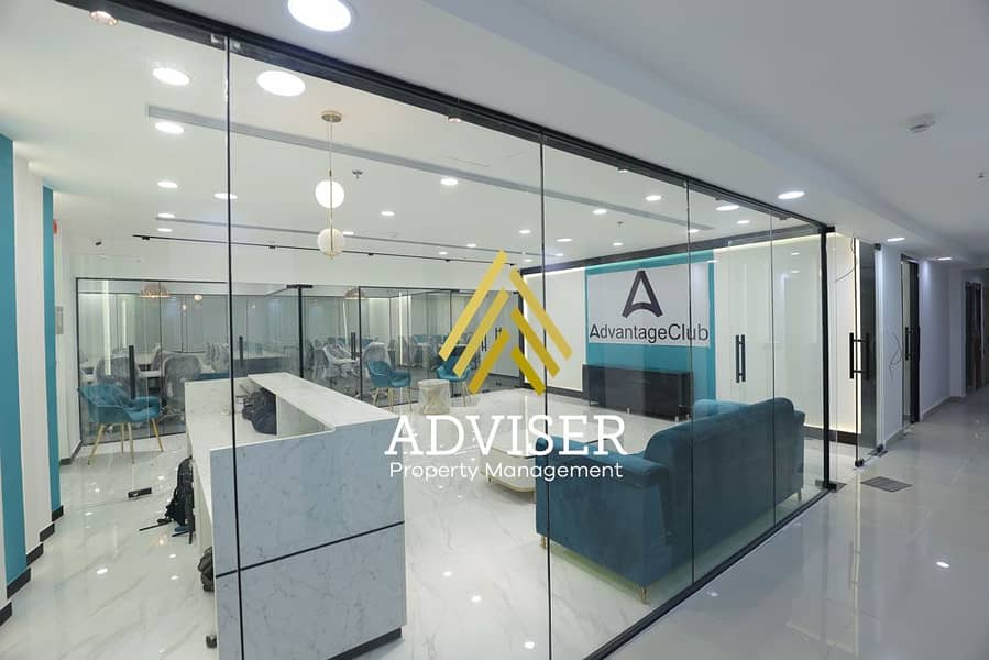 مكتب متشطب بالتكييفات للبيع على محور التسعين الشمالي أمام مكسيم مول - Maxim Mall التجمع الخامس 0