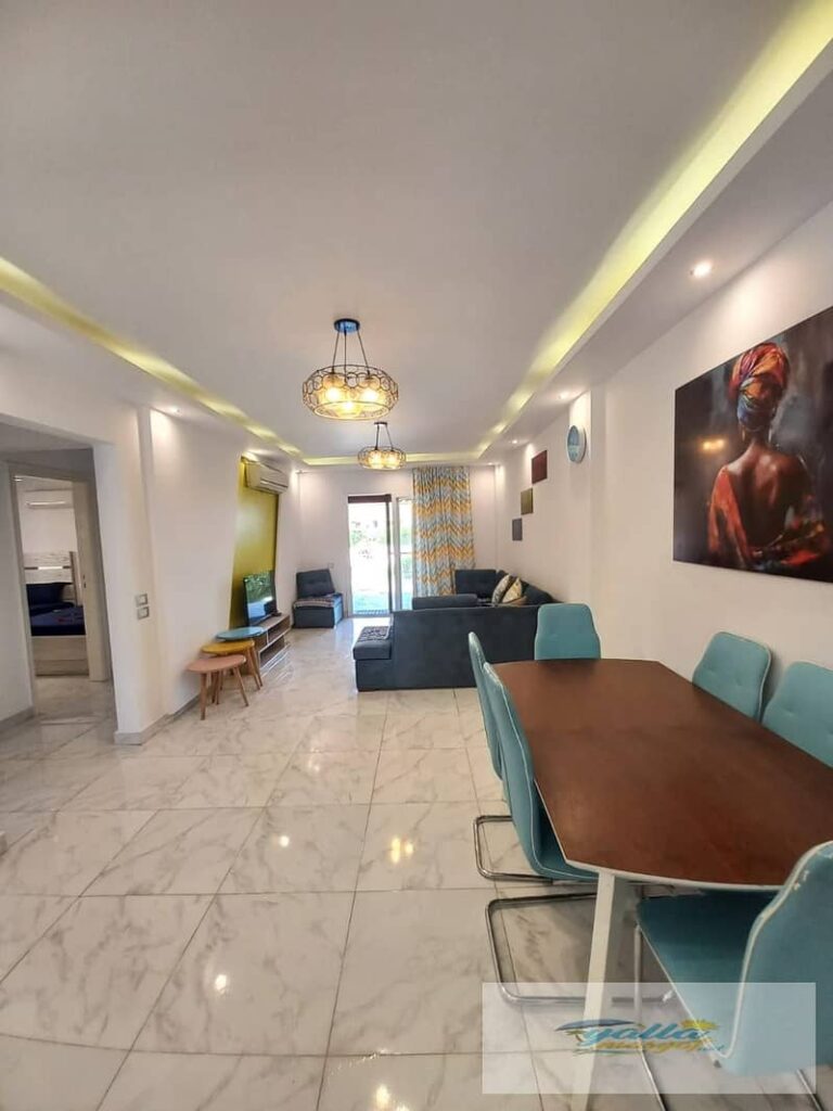 شاليه أرضي بحديقة خاصة للبيع – بحري صريح – فيو مباشر على حمام السباحة – ماونتن فيو 1 السخنة 0