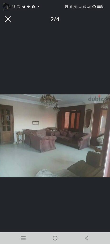 جاهزة للسكن – شقة للبيع 140 م تشطيب سوبر لوكس في زهراء المعادي المعراج العلوي   – قابل للتفاوض 0