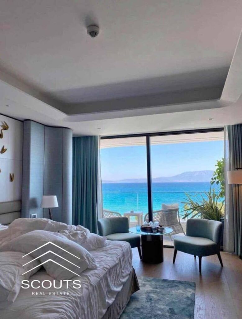 بالتقسيط علي اطول فترة سداد شقة fully finished علي البحر واللاجون مباشرة في البحر الاحمر red sea بجوار جميع الخدمات 0