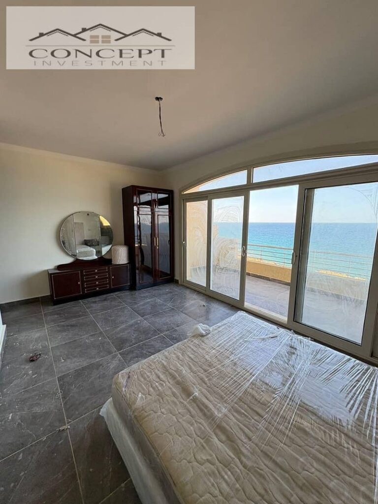 توين هاوس مفروش بإطلالة كاملة على البحر صف أول في تلال السخنة - العين السخنة 0