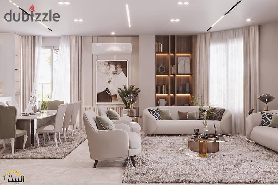 شقة للبيع في العاصمة الاداريه منطقة R8 علي الجولف مباشرا ريسيل تكلمة اقساط بمقدم 698 الف جنيها 0