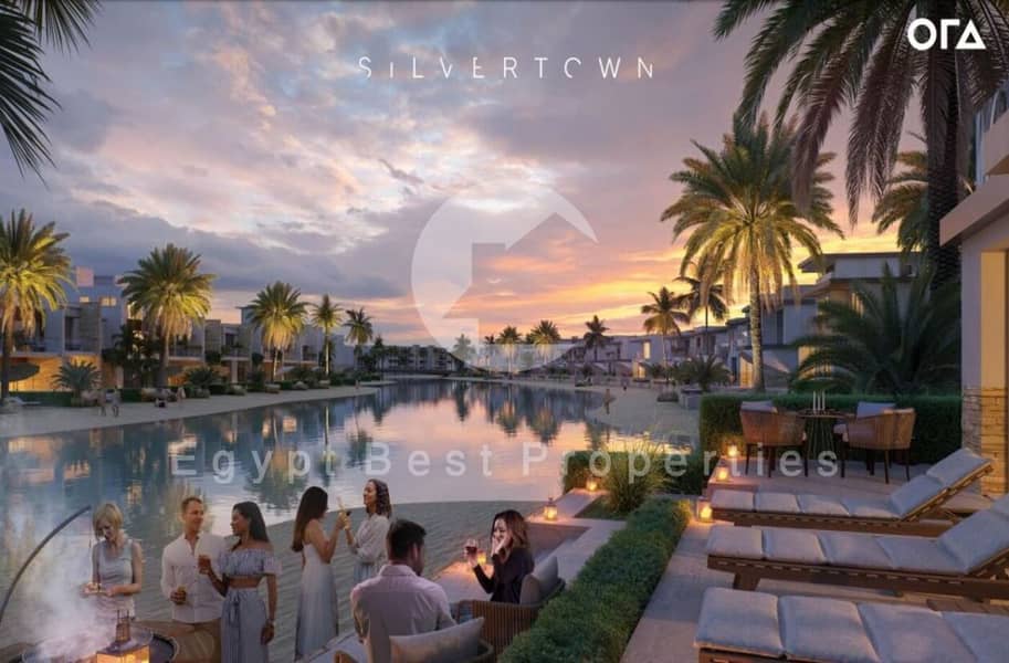 شاليه للبيع علي 10 سنين اقساط متشطب بالكامل سي فيو 0