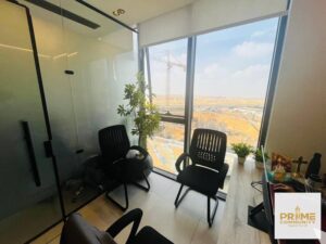 مكتب للإيجار تشطيب كامل، إطلالة مفتوحة، جاهز للعمل بكامل طاقته، في منطقة هايد بارك للأعمال، القاهرة الجديدة Hyde Park Business District New Cairo 64,000 ج.م