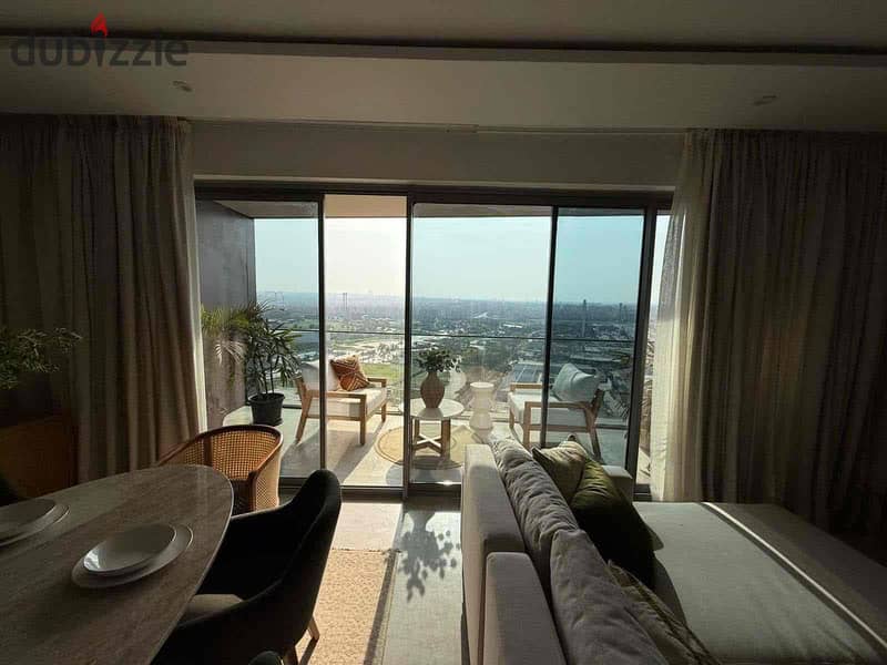 ستوديو متشطب بتكيفاتة بانوراما فيو علي Central Park الشيخ زايد في ابراج Zed 0