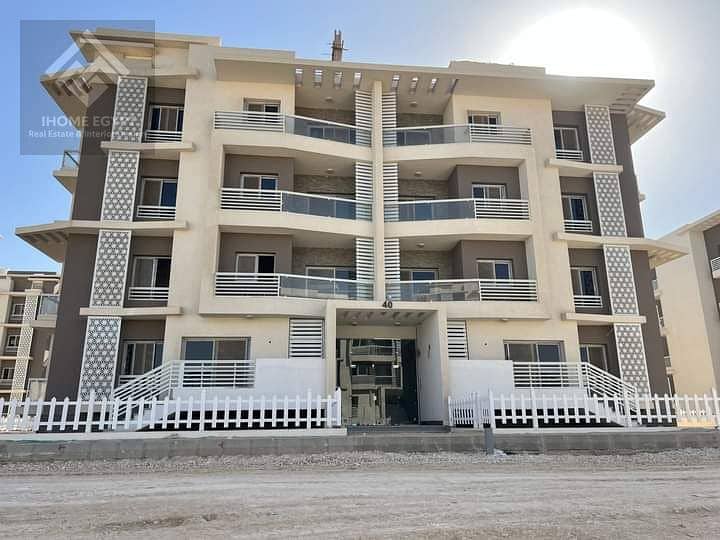 شقة للبيع في كمبوند الخميل | موقع مميز في الشيخ زايد، نصف تشطيب، 3 غرف نوم، حمامان | المرحلة الرابعة ارضى بحديقة 0