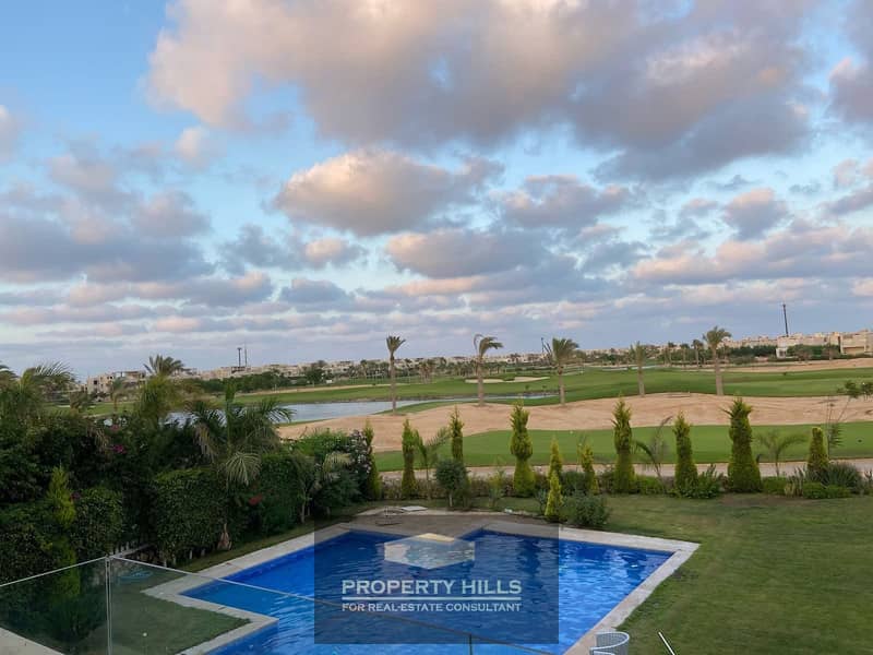 قصر للبيع 1190 متر فيو بانورامي علي الجولف امام نادي جزيرة و بجوار New Giza و Reyos و Dreamland و Tawny 0