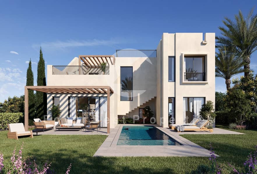 فيلا للبيع | الصف الأول بإطلالة على البحر | بدون مقدم 0% فقط | الجونة الجديدة 0