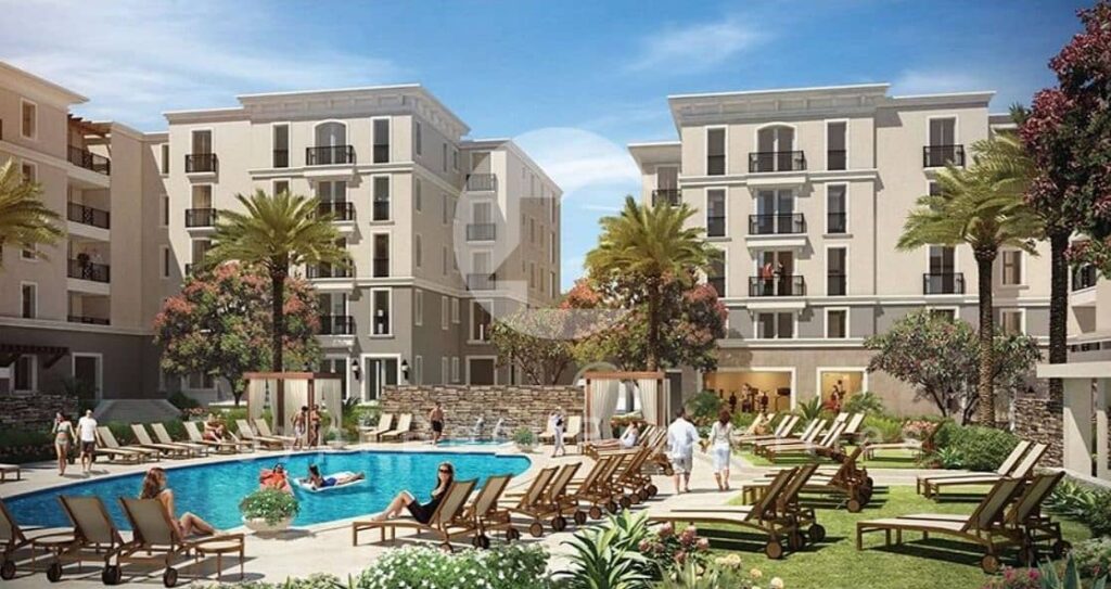 مباشرة على فيو مسبح شقة غرفتين للبيع بأقل سعر في كمباوند ميفيدا التجمع الخامس 0