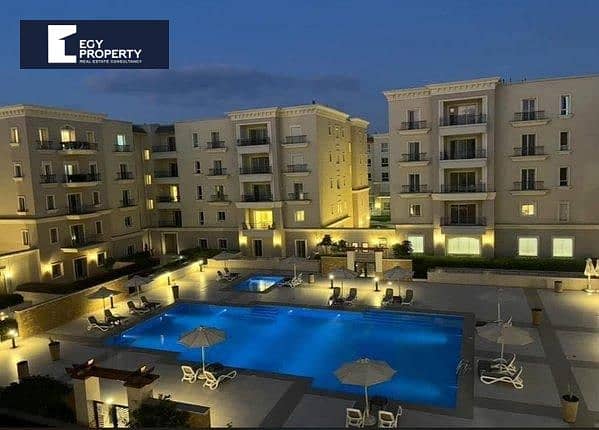 شقة للبيع بسعر أقل من سعر السوق مباشرة على حمام السباحة في ميفيدا بوليفارد التجمع الخامس 0