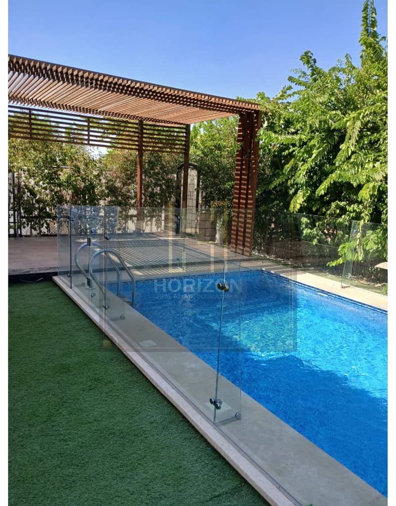 توين هاوس  بحمام سبحاحه خاص مفروش للايجار فى كمبوند ليان صبور  Luxury Furnished Twin House with Private Swimming Pool | Layan Compound 0