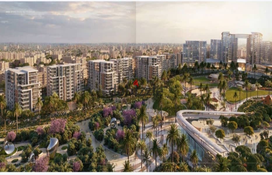 شقه 2 غرفه للبيع فيومميز على لاندسكيب فب قلب الشيخ زايد متشطب بالتكيفات بقسط على 10 سنين 0