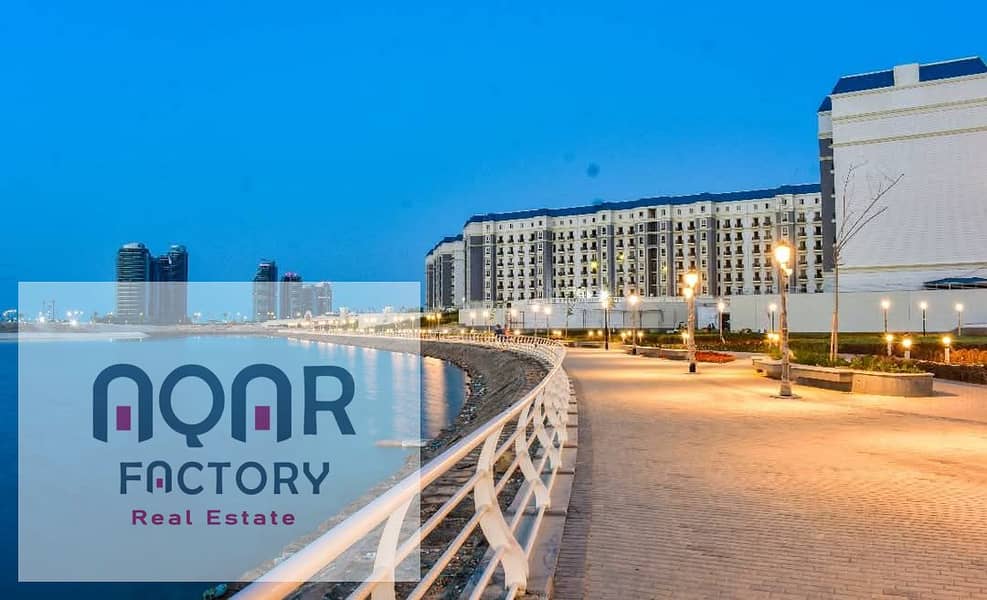 للبيع بأقساط 12 سنة بجوار أبراج العلمين و الحي اللاتيني شقة بفيو مميز على لاجون في قلب مدينة العلمين بالتقسيط الساحل الشمالي North Coast Alamein City 0