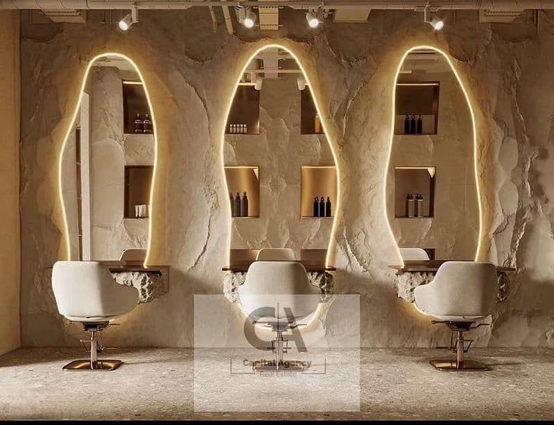 بيوتي سنتر للإيجار 150م واجهة امام كمبوند ميفيدا - التجمع الخامس 0