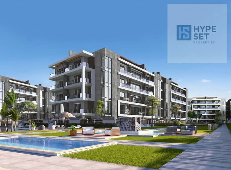 شقه كورنر دابل فيو 3 غرف للبيع في كمبوند الباتيو اورو جاهز للسكن و المعاينه 0