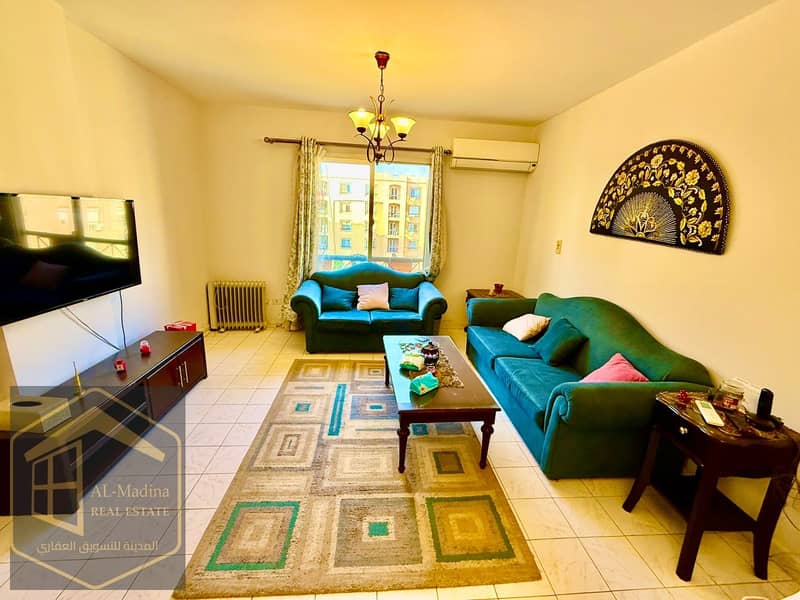 شقة 3 غرف للبيع في الرحاب – 123م ڤيو جاردن تشطيب شركة 0