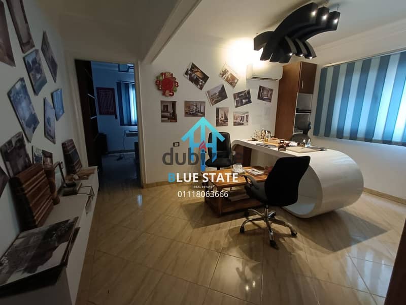 مكتب مفروش للايجار بـ زهراء المعادي لكبرى المكاتب مرخص اداري مساحة 140 متر 0