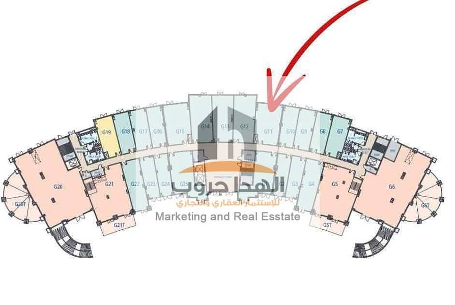 مكتب اداري للبيع في مدينتي اوبن اير مول لهواة الفرص 0