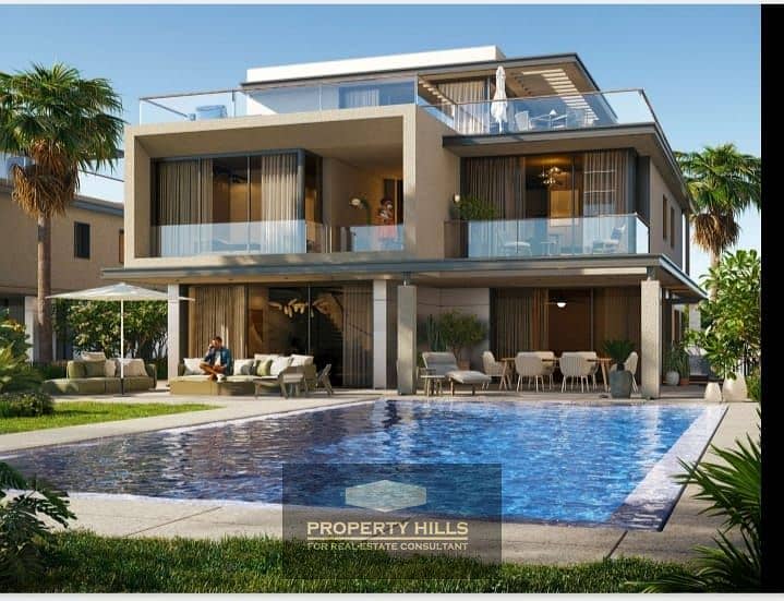 فيلا تاون هاوس بسعر مميز  فيو مفتوح على مناظر طبيعيه من Palm Hills بجوار جولف فيوز 0