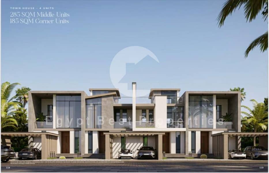 تاون هاوس استلام قريب في سعادة || موقع مميز || بأقساط علي 7 سنين و مقدم 10% 0