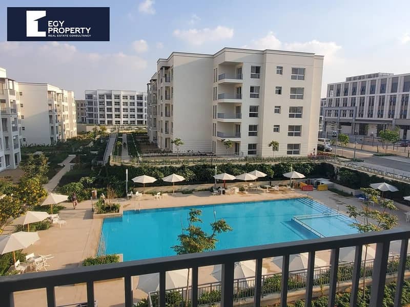 بموقع خيالي شقة متشطبة بالكامل للبيع في كمبوند ميفيدا - القاهرة الجديدة 0