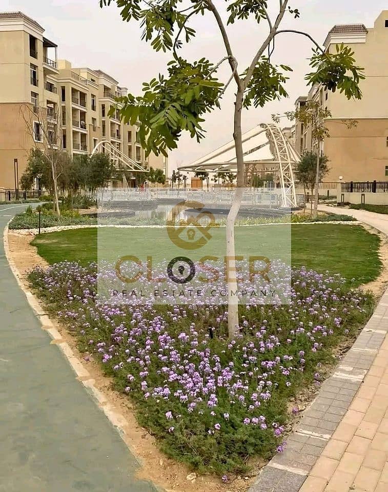 شقه للبيع غرفتين بجاردن بمقدم 896K قسط ع10سنين بكمبوند سراي-القاهره الجديده 0