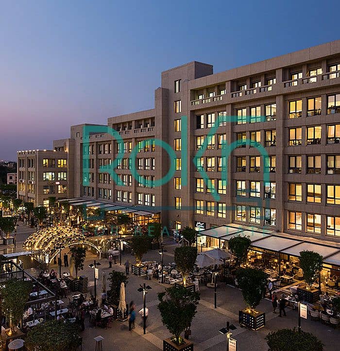 محل للايجار في افضل مشاريع الشيخ زايد مباشرةً على البلازا في اركان بالم 205 0