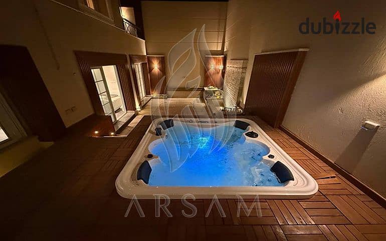 دوبلكس فاخر للبيع إطلالة مفتوحة ومساحات خضراء من جميع الاتجاهات مع 2 جاكوزي وسبا– جنوب الأكاديمية (Z) | التجمع الأول 0