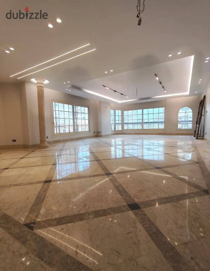 مكتب للايجار شارع لبنان بجوار إتش ام عمارة جديدة موقع مميز مدخل فندقي 290م تكييفات تشطيب سوبر لوكس 0