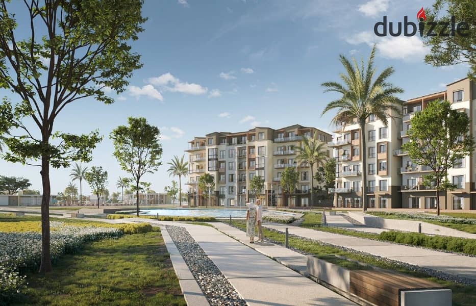 شقه غرفتين فيو مميز على لاندسكيب استلام قريب في التجمع الخامس بقسط على 8 سنين 0