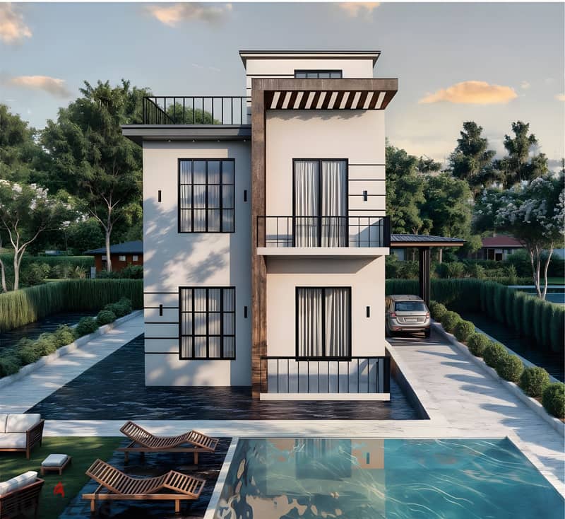 للبيع Standalone Villa للبيع فيلا مستقلة  بسعر مميز في نيو زايد في كمبوند Girona 3   في New Zayed بمساحة 315م مباني جاردن 316م باقل مقدم 5% 0