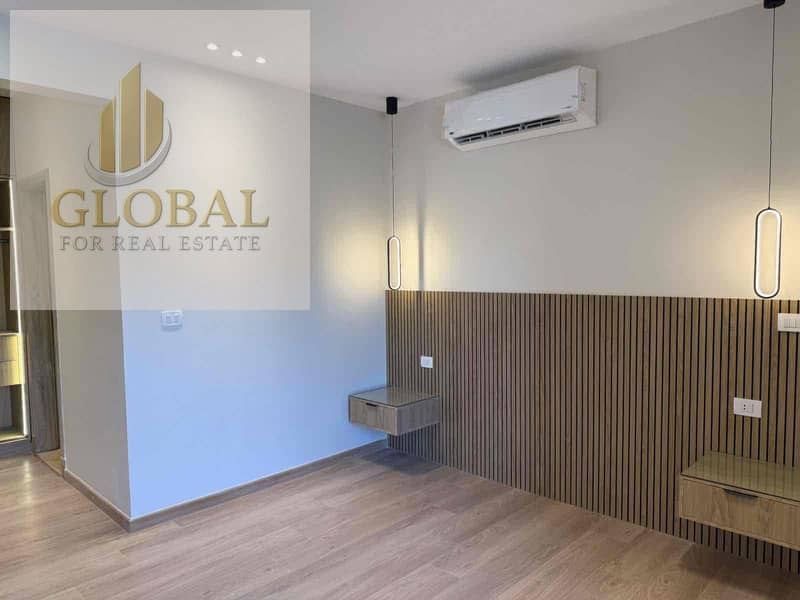 شقه للايجار في كمبوند فيفث سكوير المراسم بالمطبخ والتكييفات والدريسينج 0