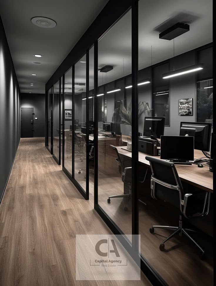 مكتب إداري للايجار 304م _ متشطب بالكامل _ Hyde park _ التجمع الخامس 0